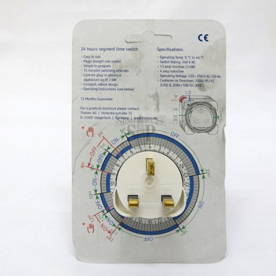 Theben T026 13A 24 Hour Plug in Timer [GERMANY] 